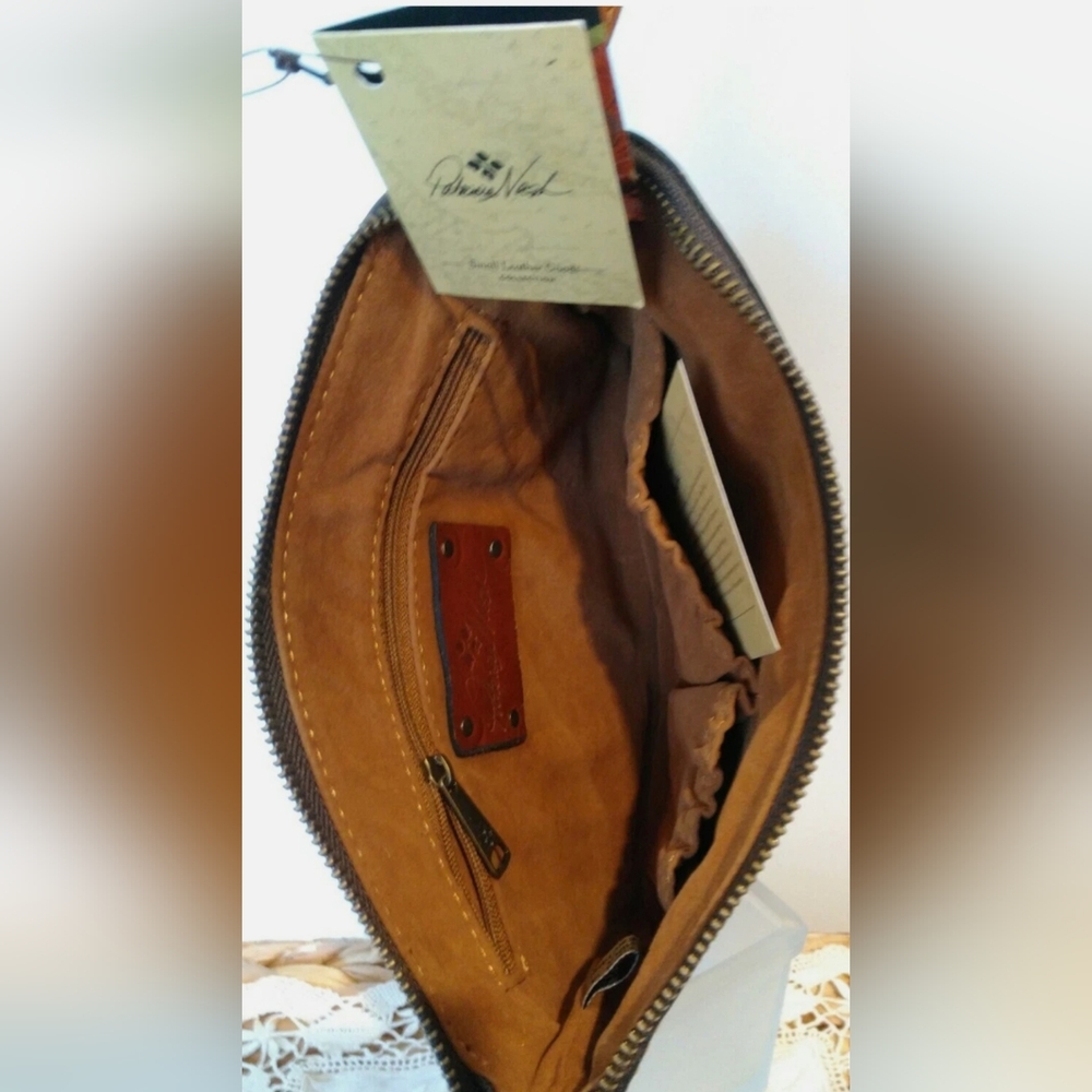 PATRICIA NASH Cassini Clutch/Wristlet Tooled Leather Gold NWT - Picture 10 of 10